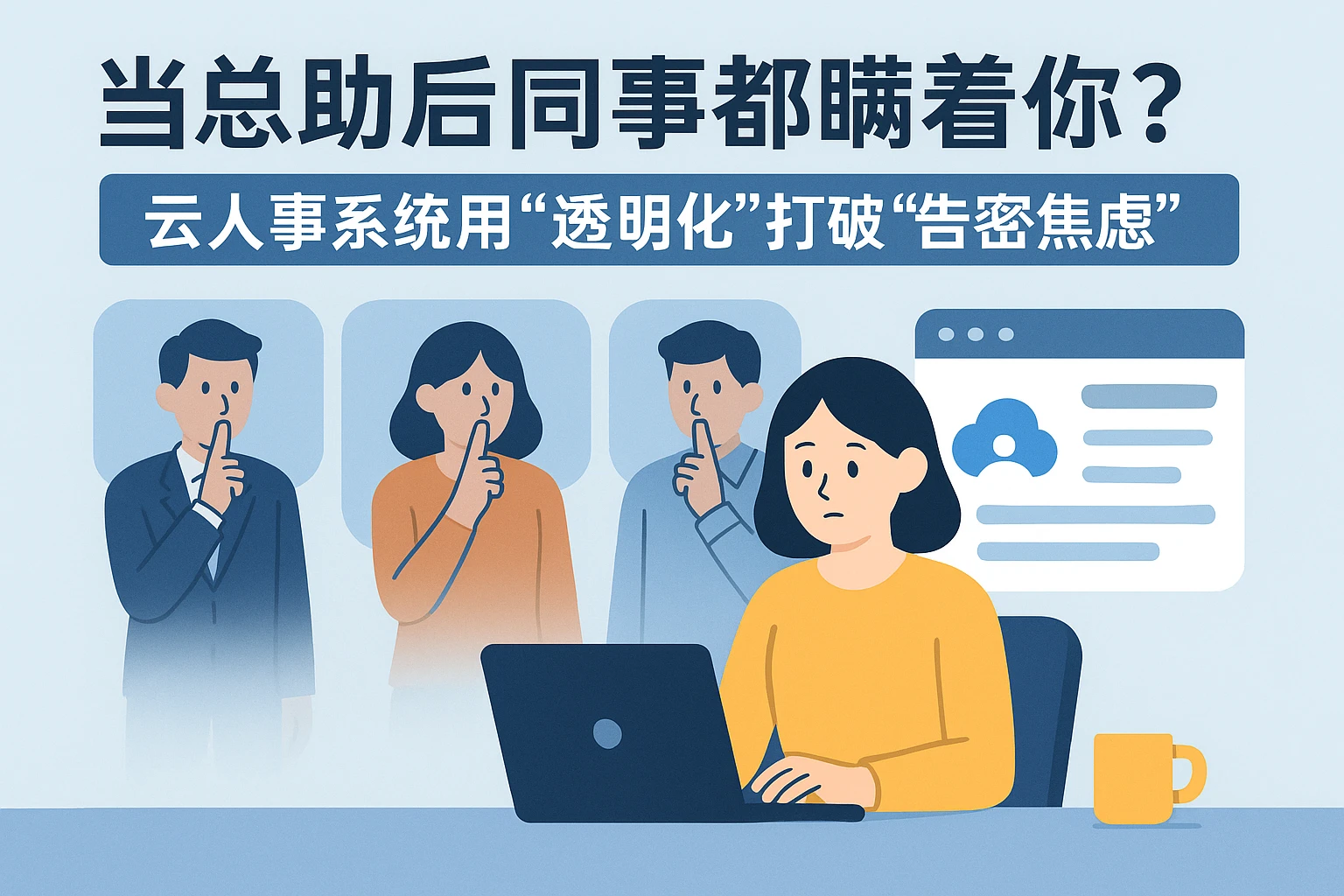 当总助后同事都瞒着你？云人事系统用“透明化”打破“告密焦虑”