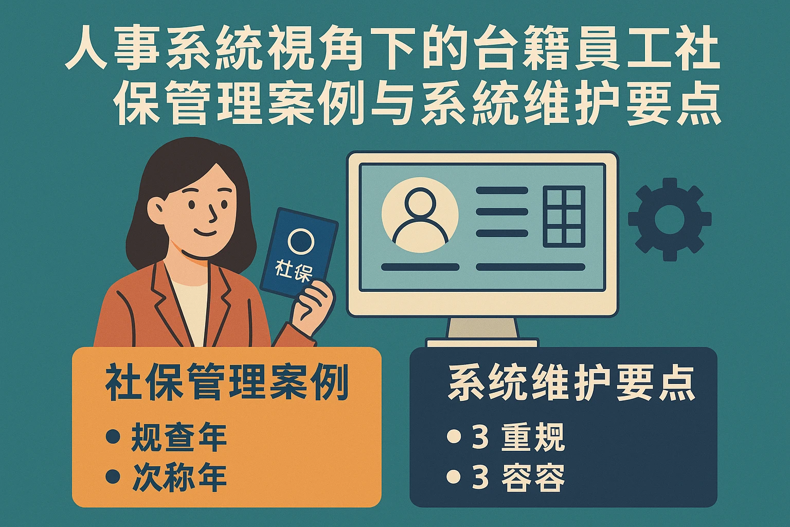 人事系统视角下的台籍员工社保管理案例与系统维护要点