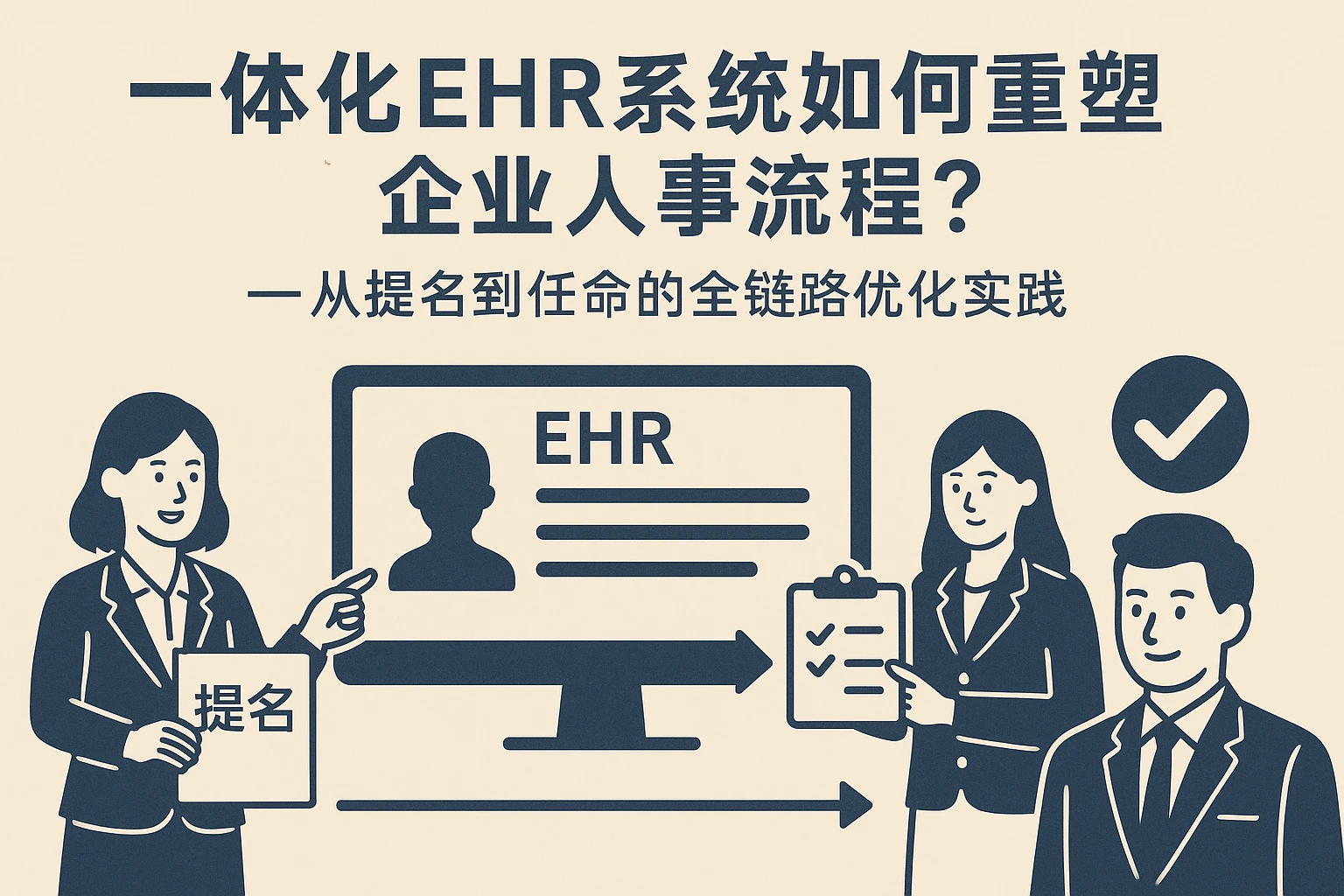 一体化EHR系统如何重塑企业人事流程？从提名到任命的全链路优化实践