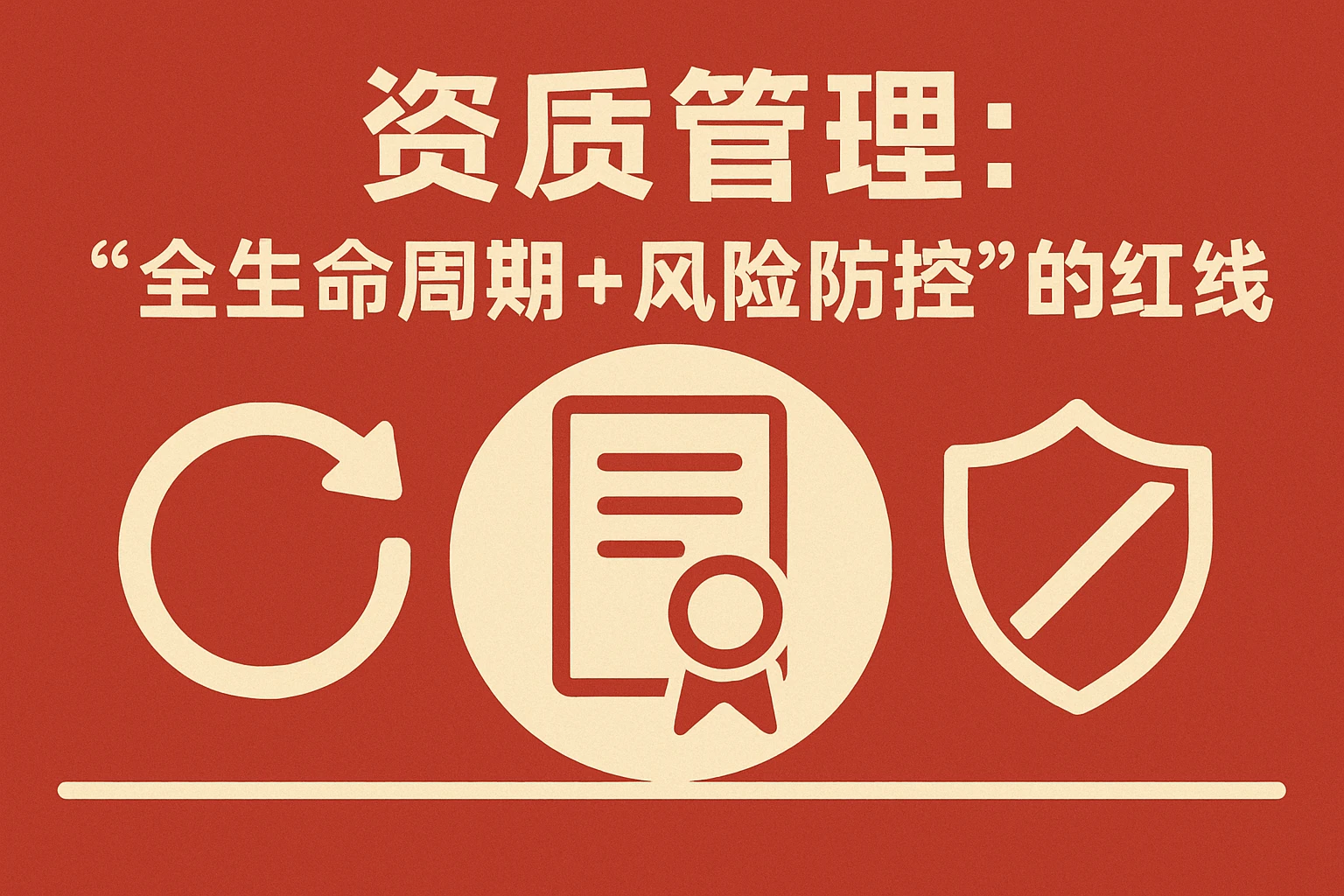 2. 资质管理：“全生命周期+风险防控”的红线