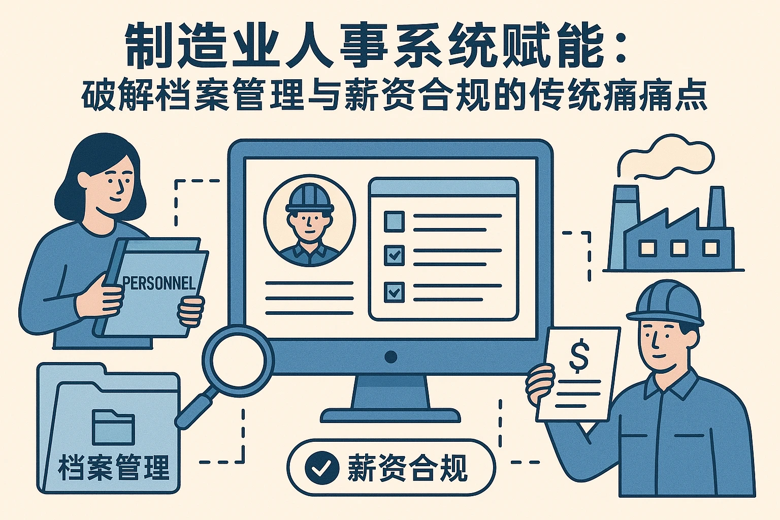 制造业人事系统赋能：破解档案管理与薪资合规的传统痛点