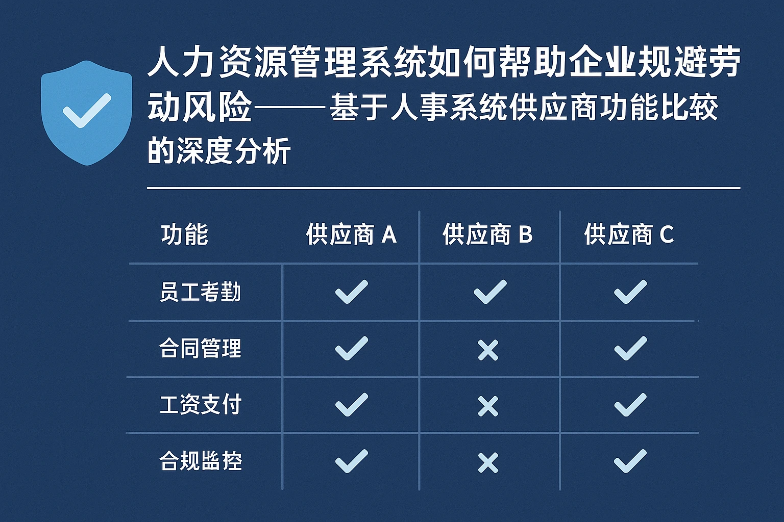 人力资源管理系统如何帮助企业规避劳动风险——基于人事系统供应商功能比较的深度分析
