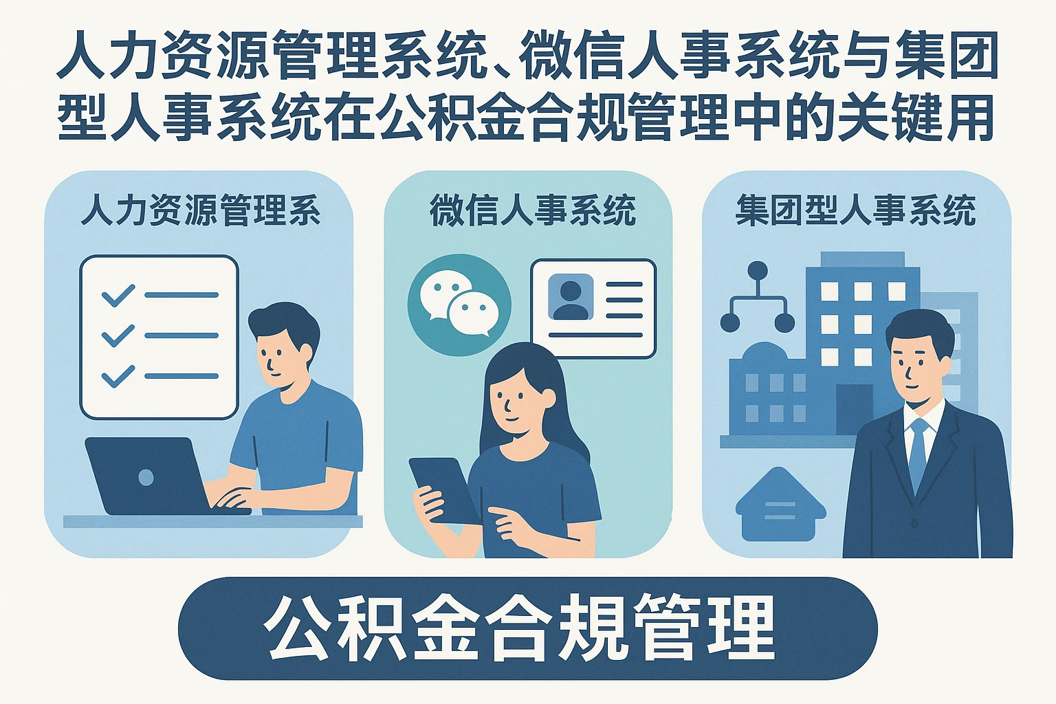 人力资源管理系统、微信人事系统与集团型人事系统在公积金合规管理中的关键作用