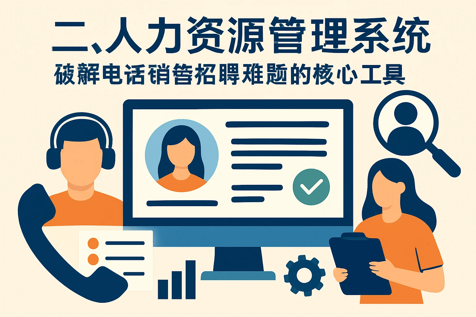 二、人力资源管理系统：破解电话销售招聘难题的核心工具