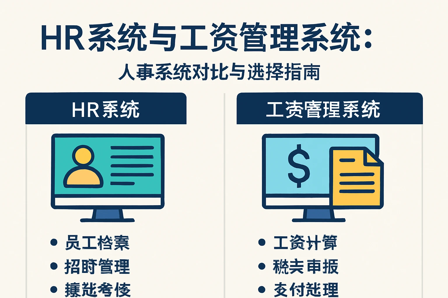 HR系统与工资管理系统：人事系统对比与选择指南