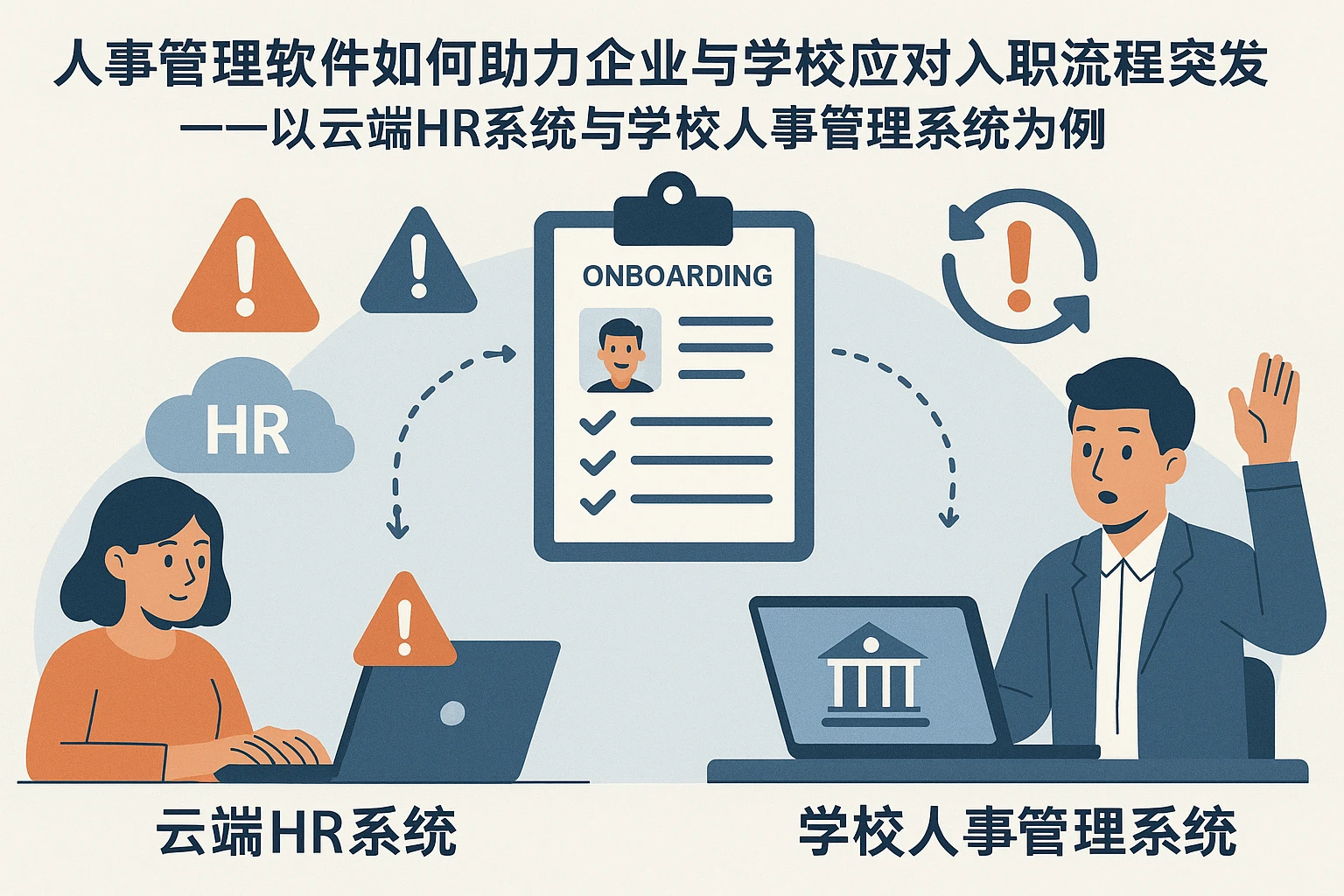 人事管理软件如何助力企业与学校应对入职流程突发状况——以云端HR系统与学校人事管理系统为例