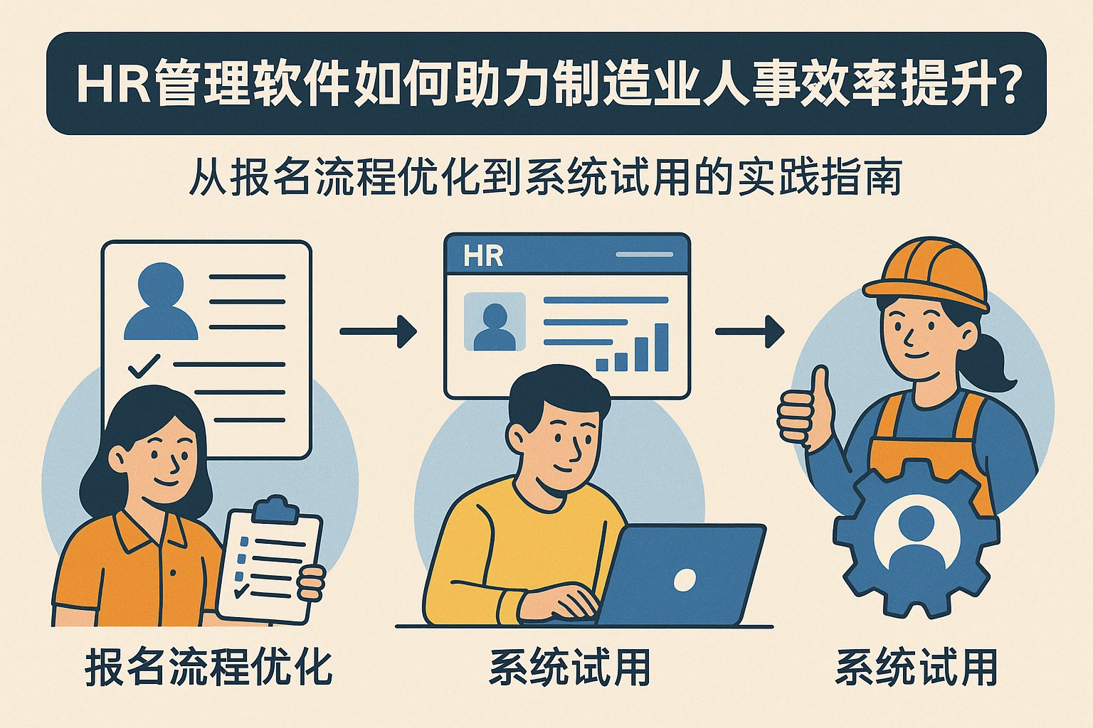 HR管理软件如何助力制造业人事效率提升？从报名流程优化到系统试用的实践指南