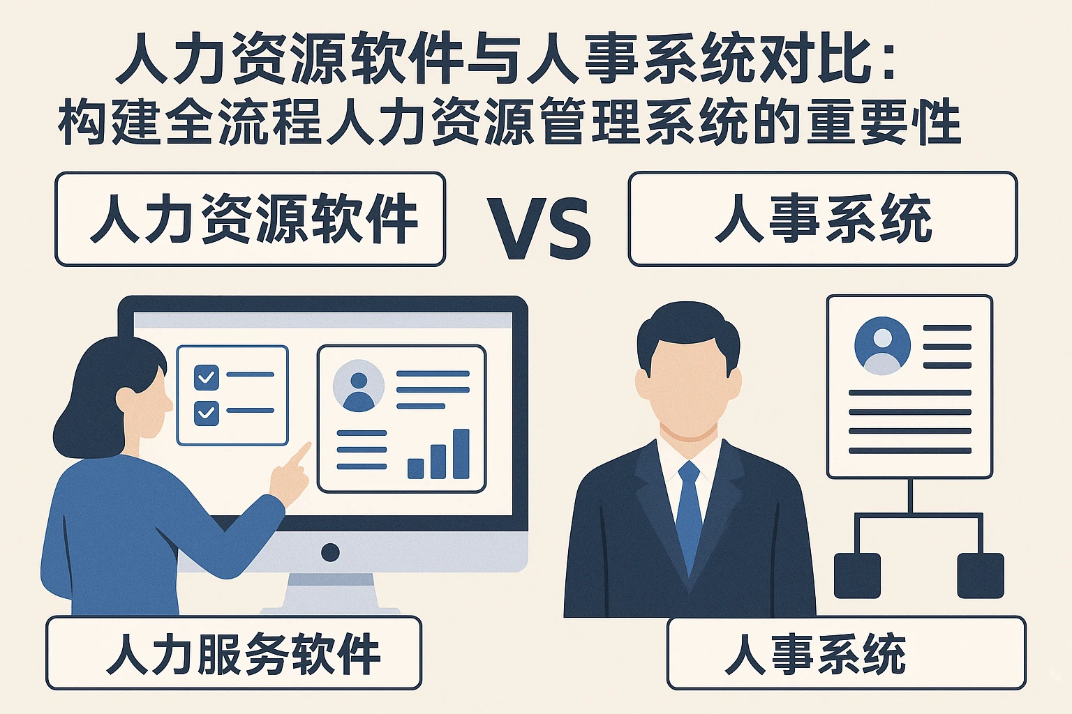 人力资源软件与人事系统对比：构建全流程人力资源管理系统的重要性