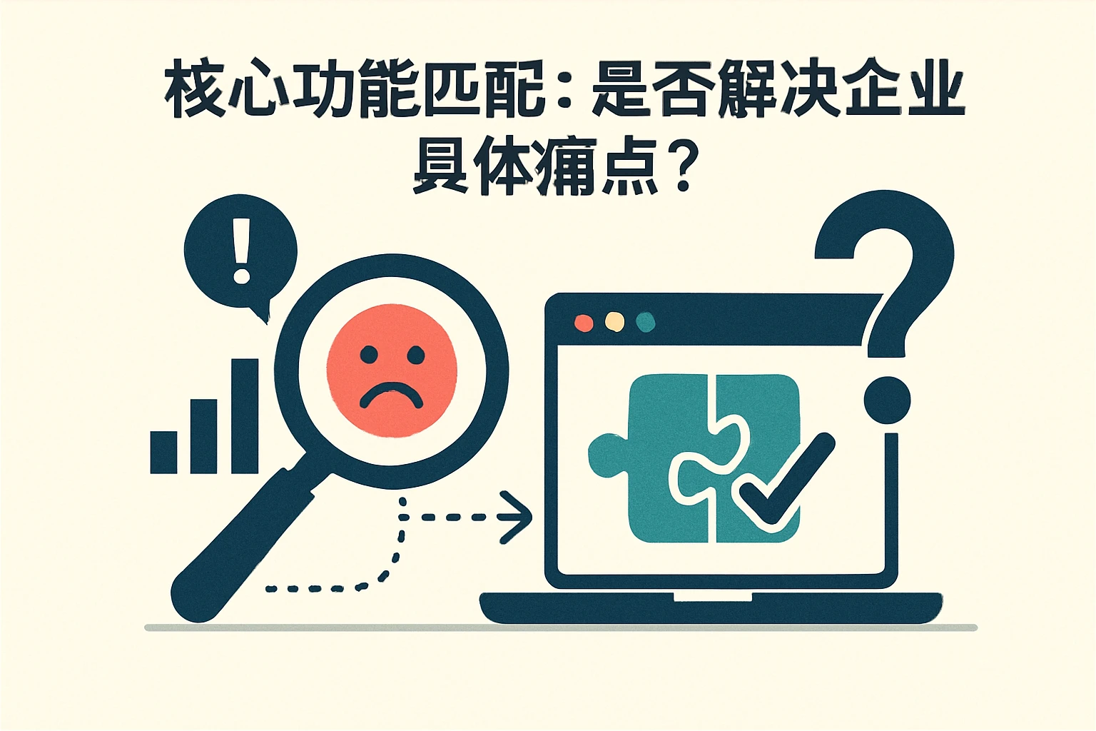 2. 核心功能匹配：是否解决企业具体痛点？