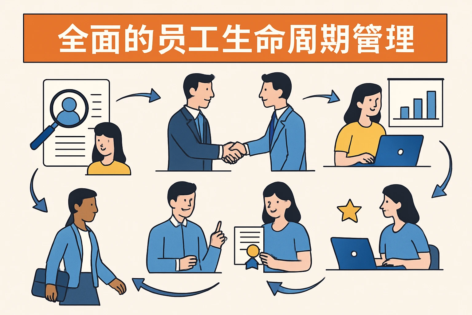 全面的员工生命周期管理