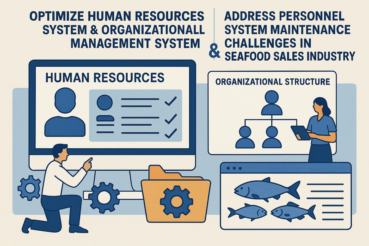 优化人力资源系统与组织架构管理系统，解决水产销售行业人事系统维护难题