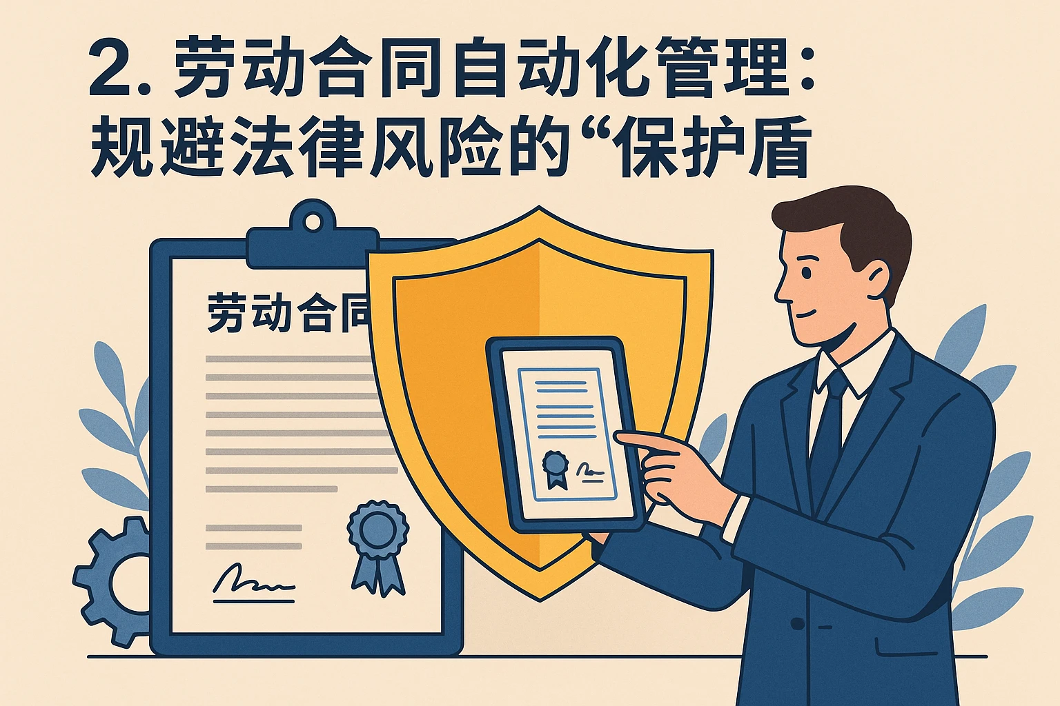2. 劳动合同自动化管理：规避法律风险的“保护盾”