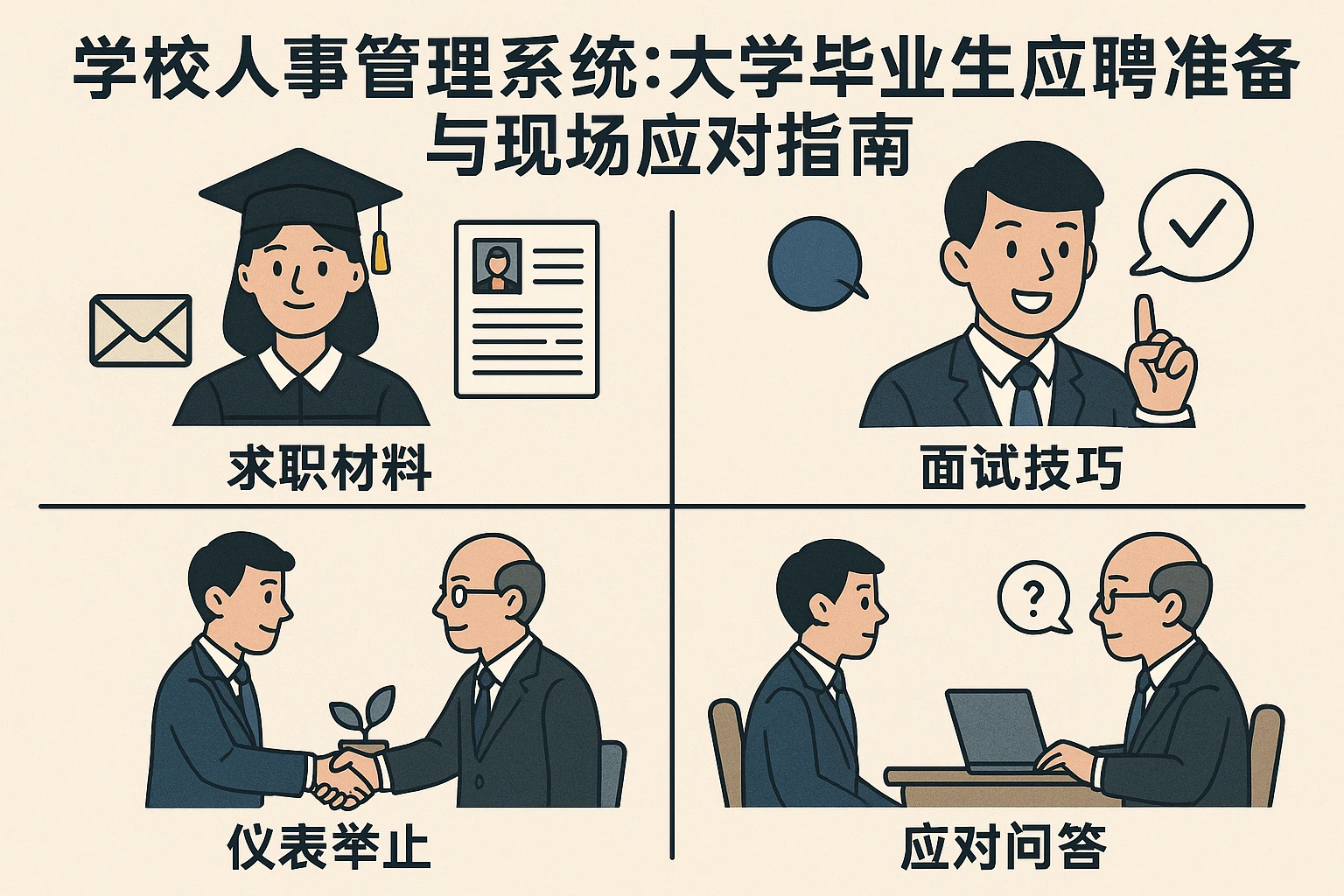 学校人事管理系统：大学毕业生应聘准备与现场应对指南