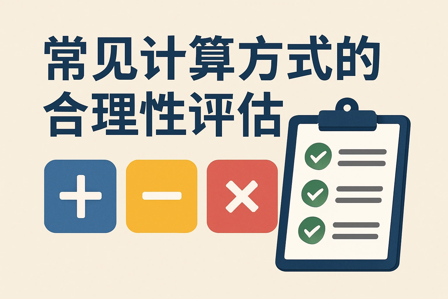 常见计算方式的合理性评估