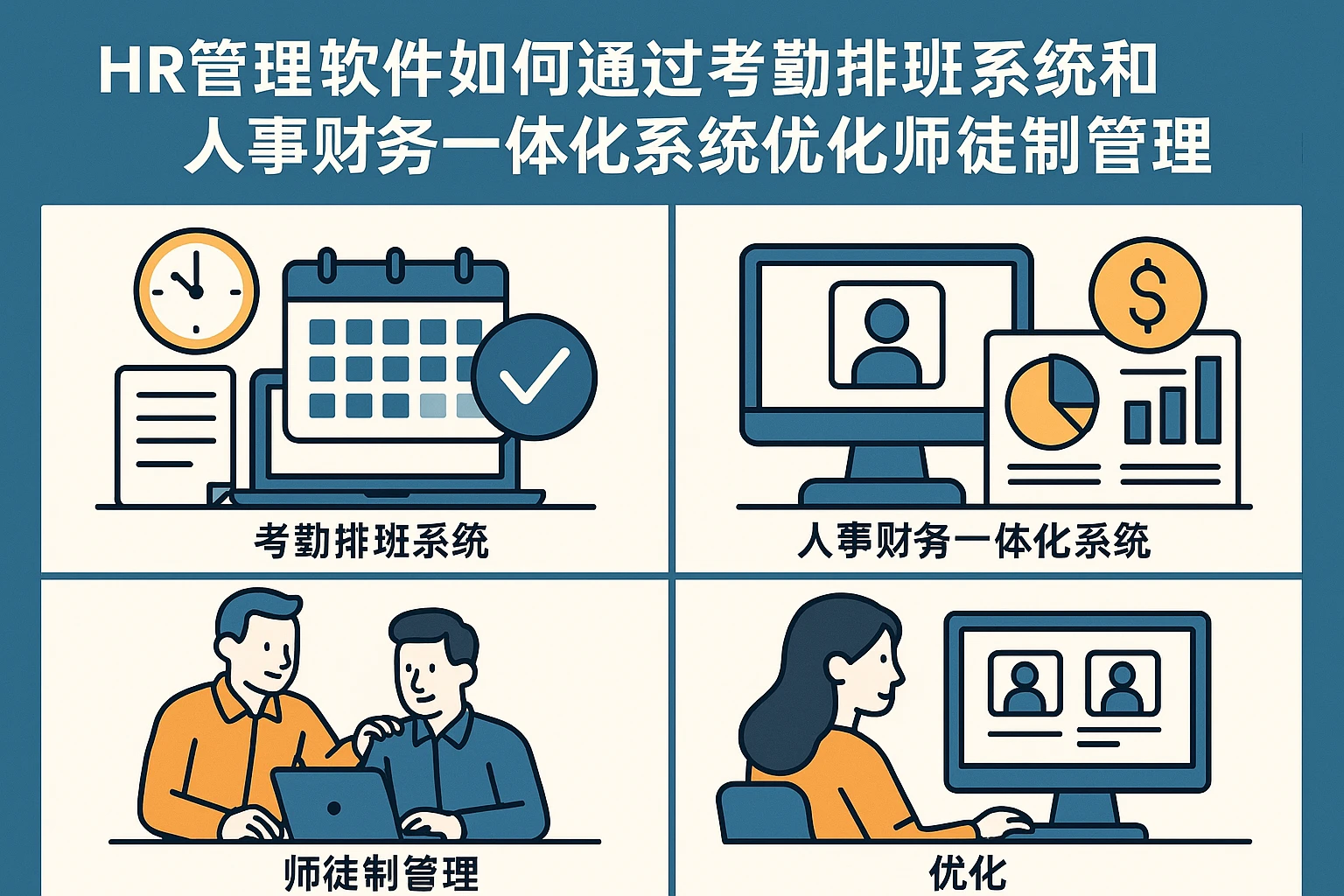 HR管理软件如何通过考勤排班系统和人事财务一体化系统优化师徒制管理