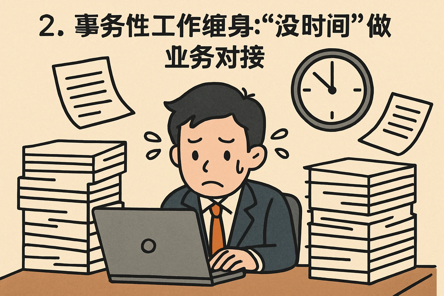 2. 事务性工作缠身：“没时间”做业务对接
