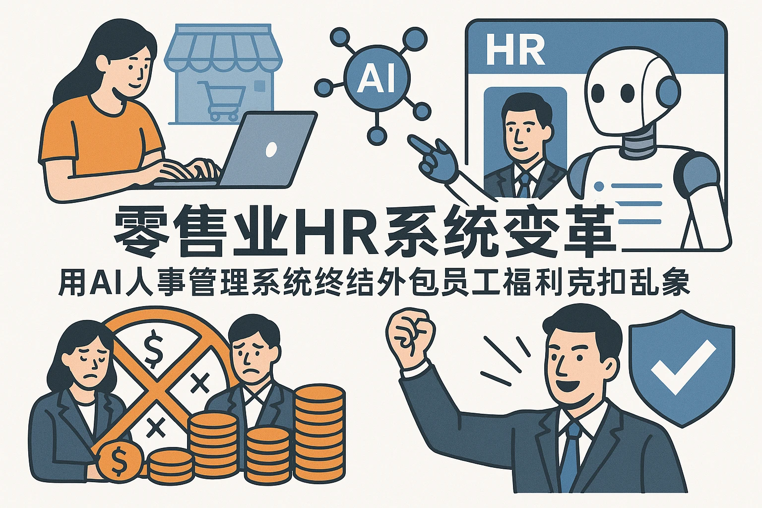 零售业HR系统变革:用AI人事管理系统终结外包员工福利克扣乱象