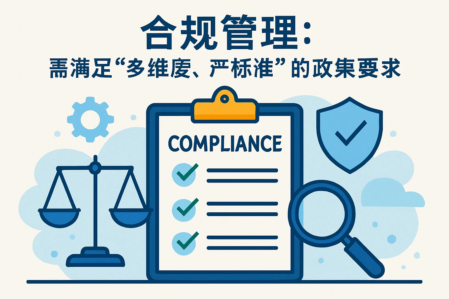2. 合规管理：需满足“多维度、严标准”的政策要求