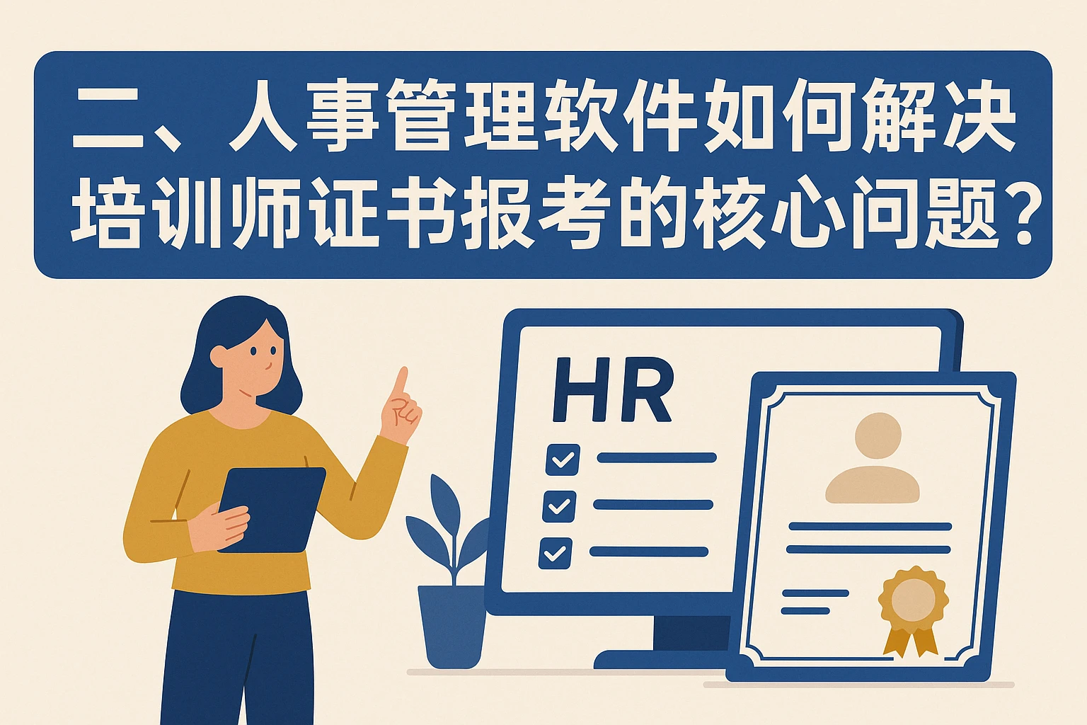 二、人事管理软件如何解决培训师证书报考的核心问题?