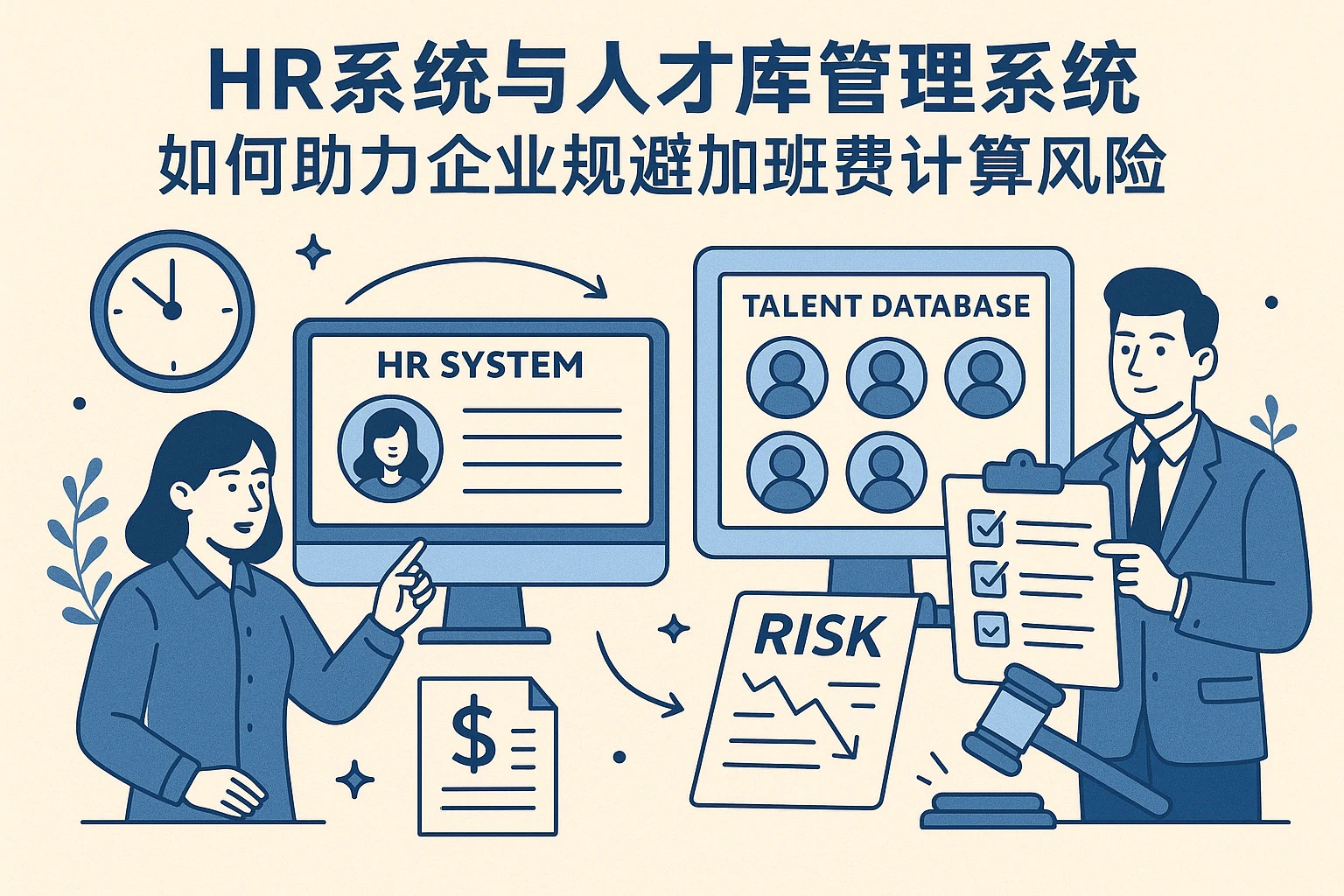 HR系统与人才库管理系统如何助力企业规避加班费计算风险