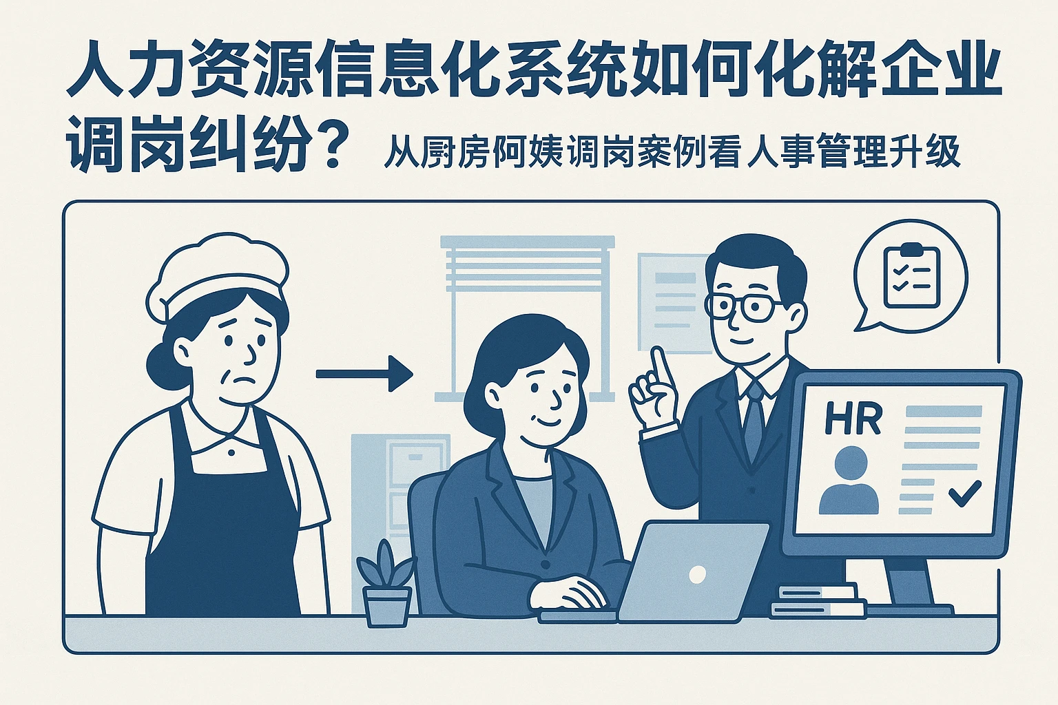 人力资源信息化系统如何化解企业调岗纠纷？从厨房阿姨调岗案例看人事管理升级