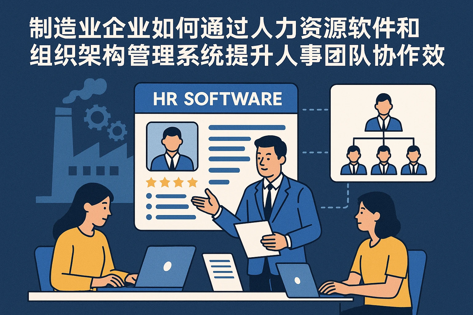 制造业企业如何通过人力资源软件和组织架构管理系统提升人事团队协作效率