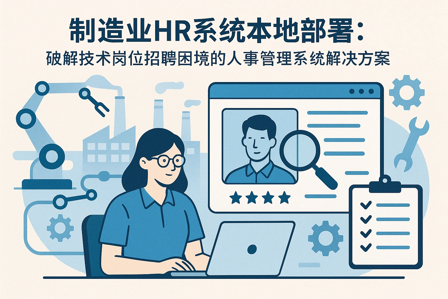 制造业HR系统本地部署：破解技术岗位招聘困境的人事管理系统解决方案