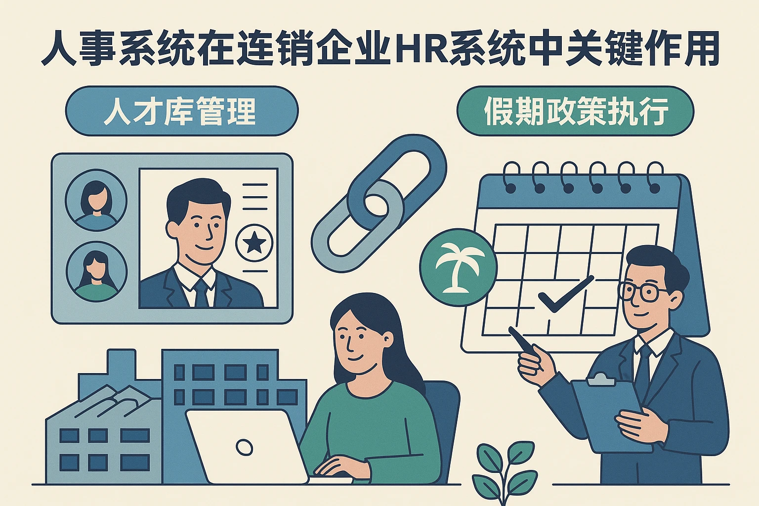 人事系统在连锁企业HR系统中的关键作用：人才库管理与假期政策执行