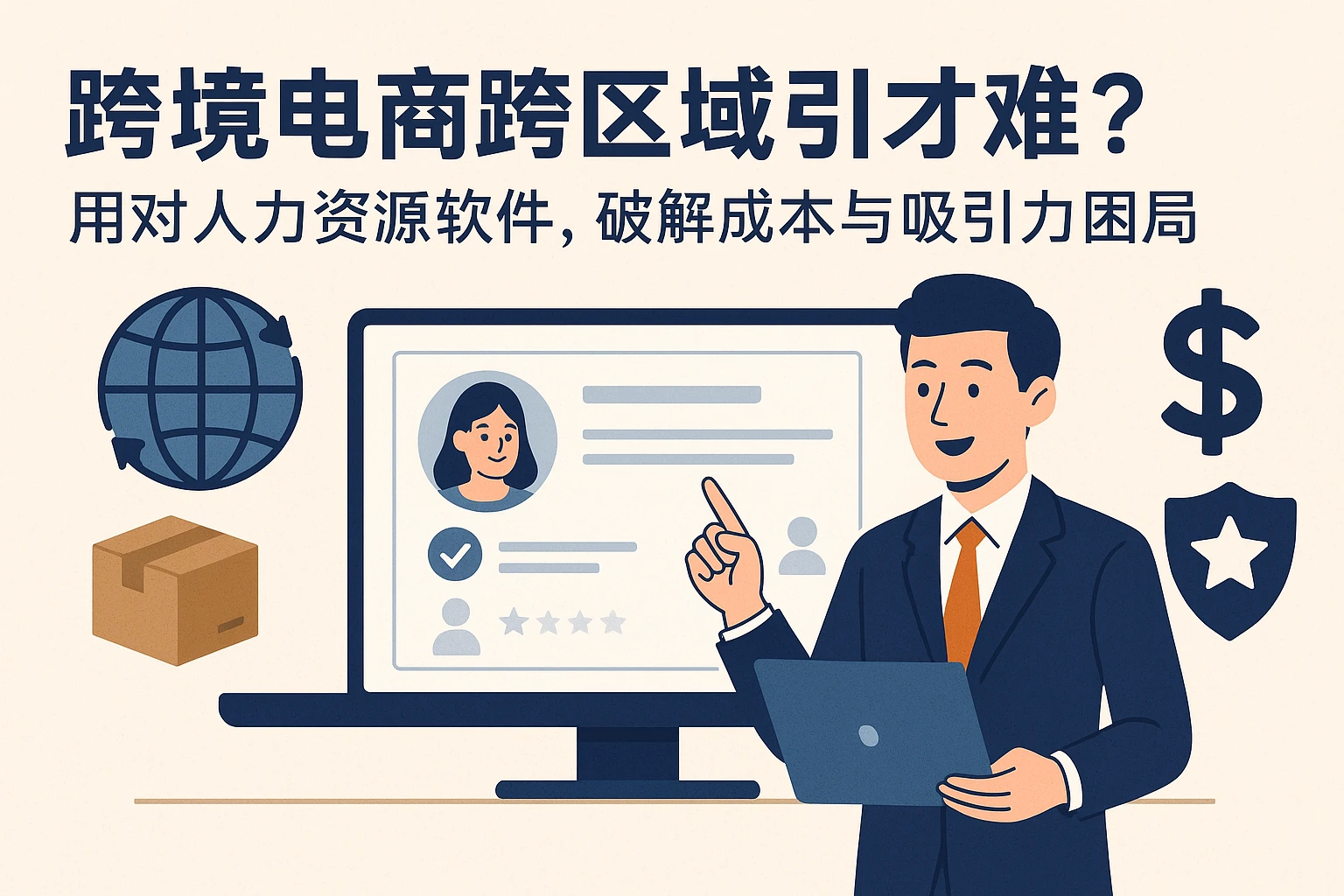 跨境电商跨区域引才难?用对人力资源软件,破解成本与吸引力困局