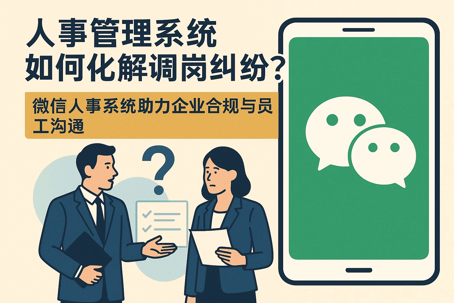 人事管理系统如何化解调岗纠纷？微信人事系统助力企业合规与员工沟通