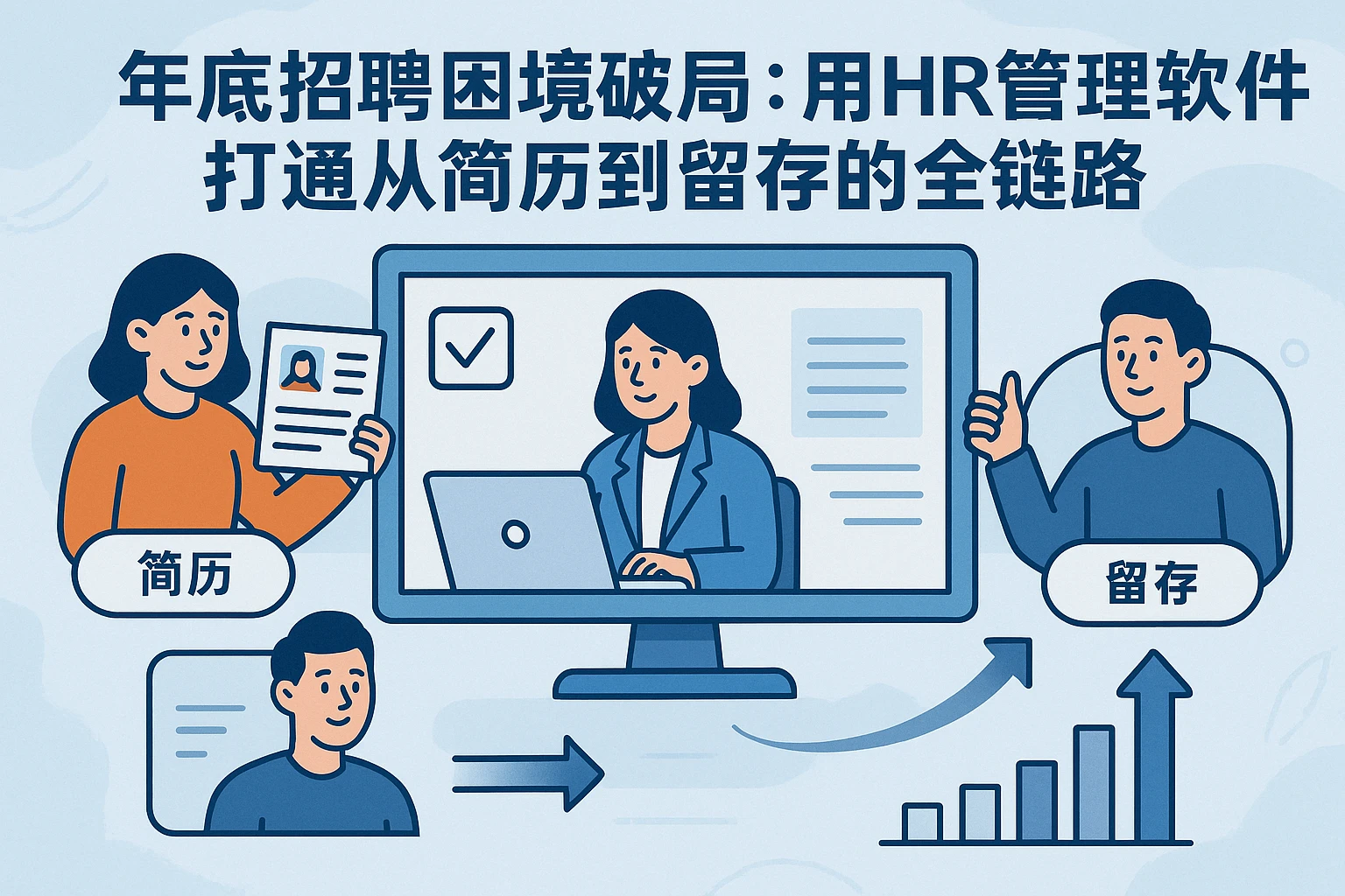 年底招聘困境破局:用HR管理软件打通从简历到留存的全链路
