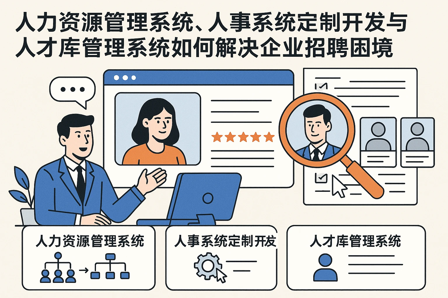 人力资源管理系统、人事系统定制开发与人才库管理系统如何解决企业招聘困境
