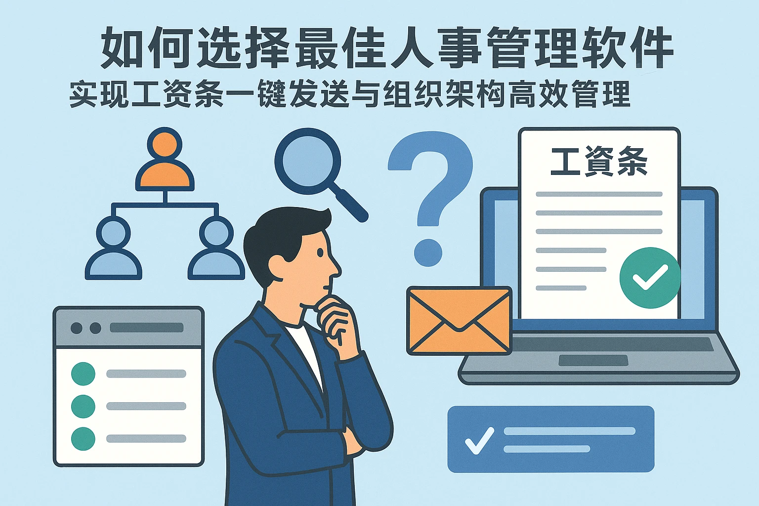 如何选择最佳人事管理软件实现工资条一键发送与组织架构高效管理