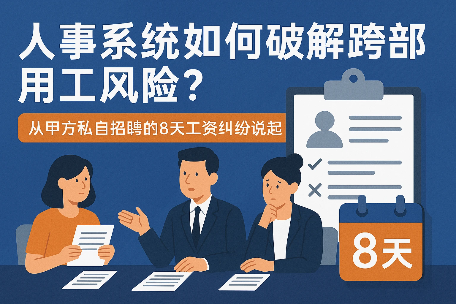 人事系统如何破解跨部门用工风险？从甲方私自招聘的8天工资纠纷说起