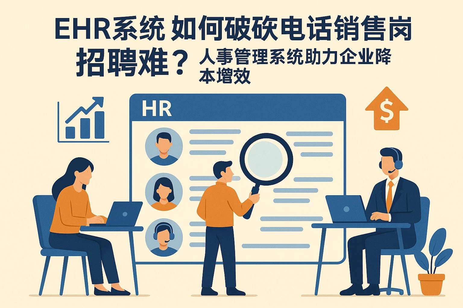 ehr系统如何破解电话销售岗位招聘难？人事管理系统助力企业降本增效