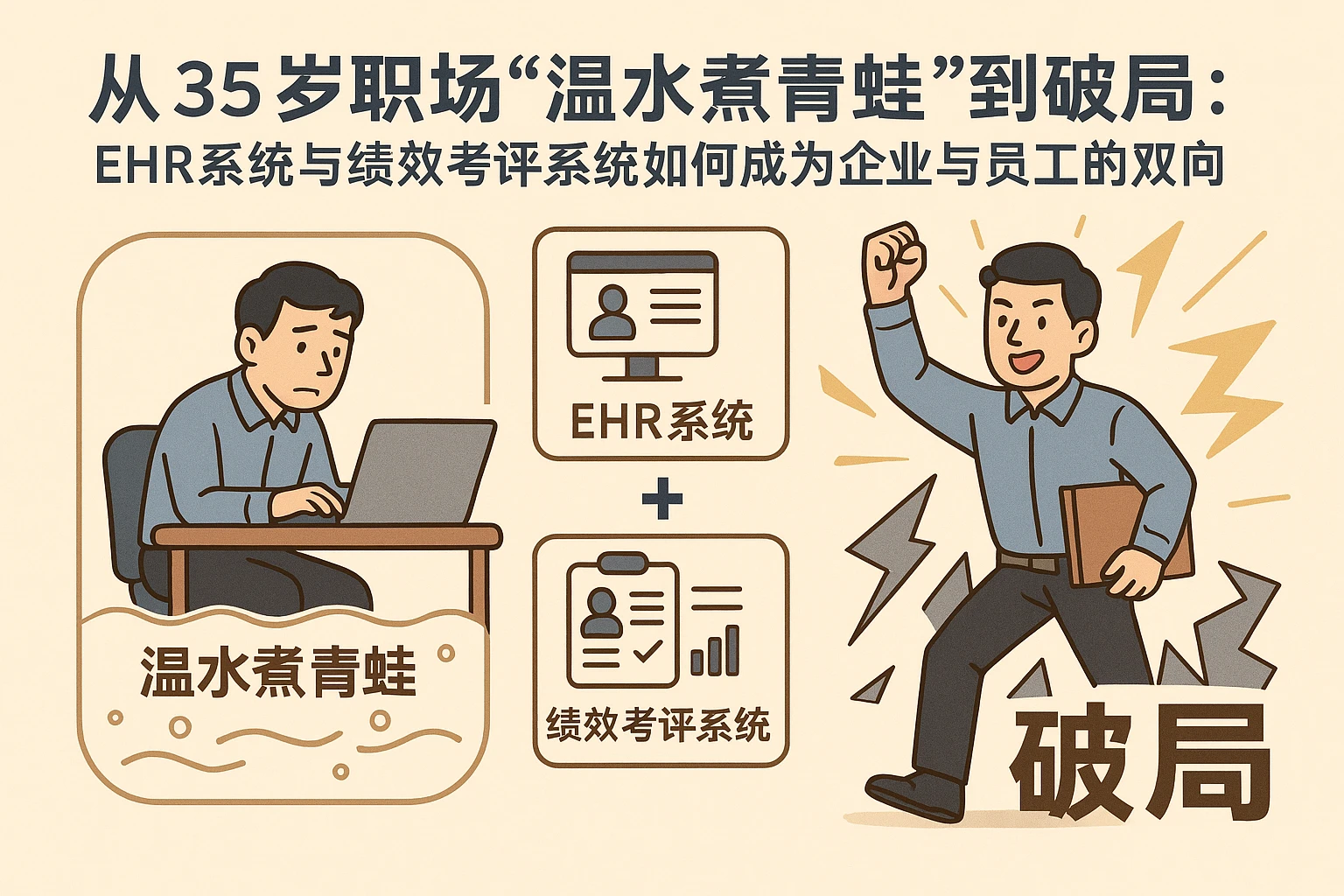 从35岁职场“温水煮青蛙”到破局：ehr系统与绩效考评系统如何成为企业与员工的双向赋能工具