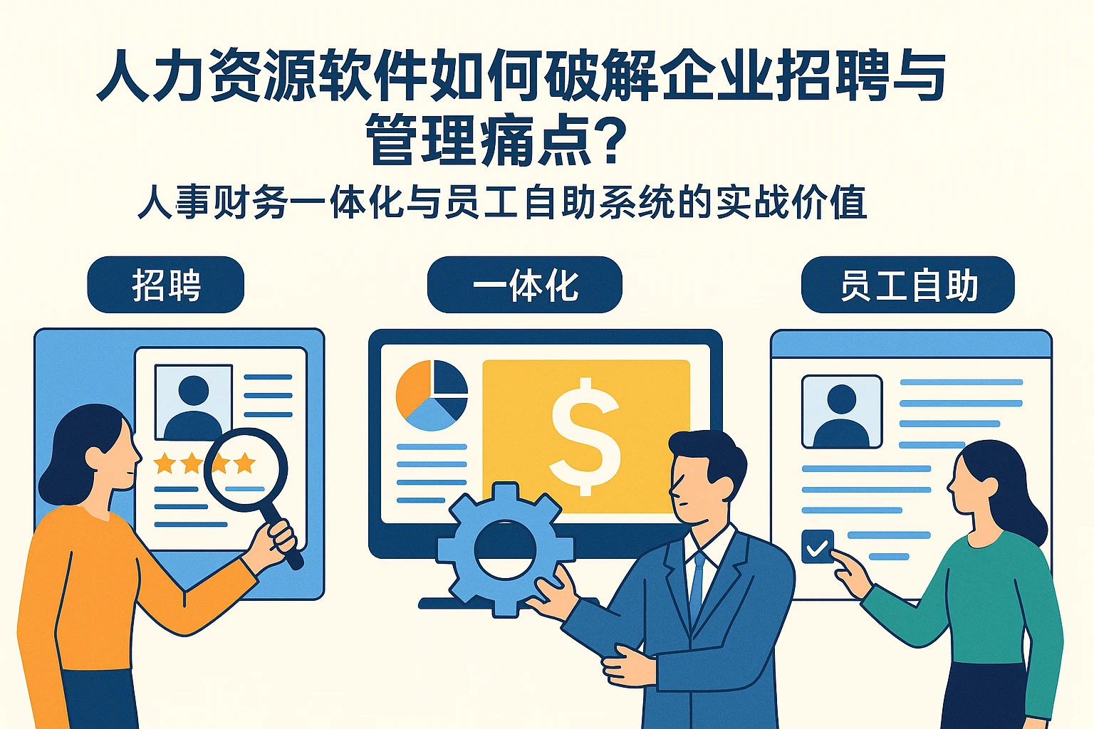 人力资源软件如何破解企业招聘与管理痛点？人事财务一体化与员工自助系统的实战价值