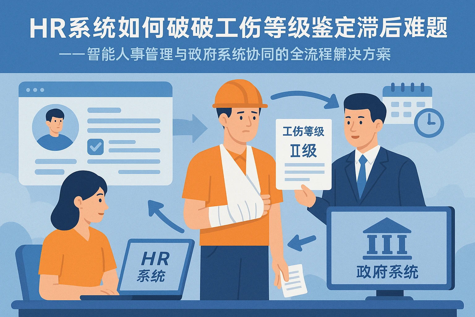 HR系统如何破解工伤等级鉴定滞后难题——智能人事管理与政府系统协同的全流程解决方案