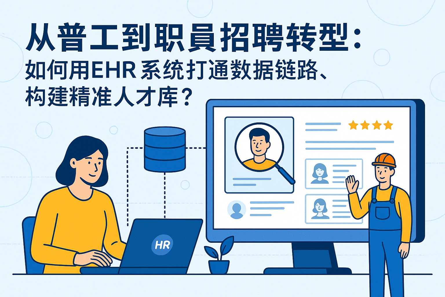 从普工到职员招聘转型:如何用EHR系统打通数据链路,构建精准人才库?