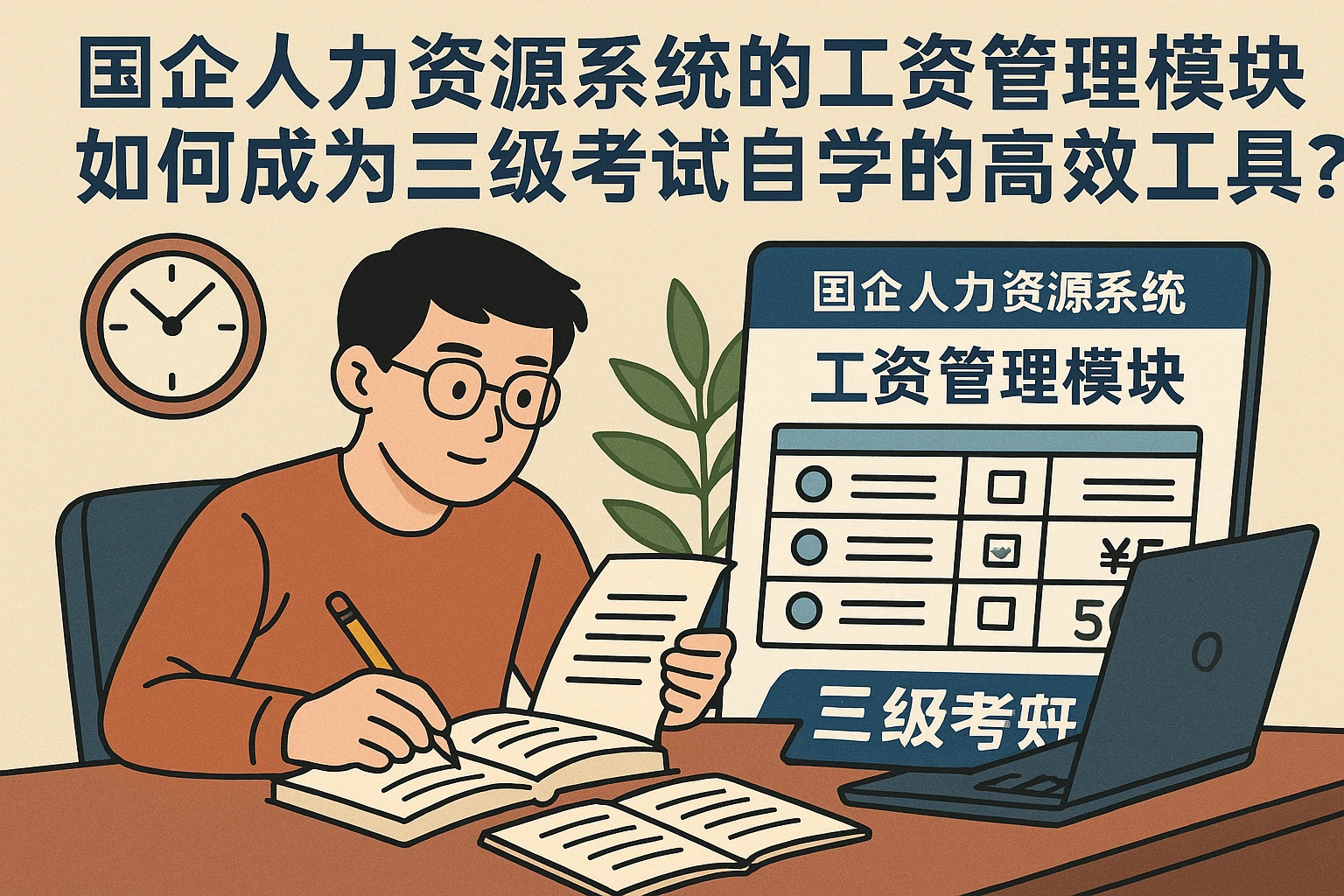 国企人力资源系统的工资管理模块如何成为三级考试自学的高效工具？