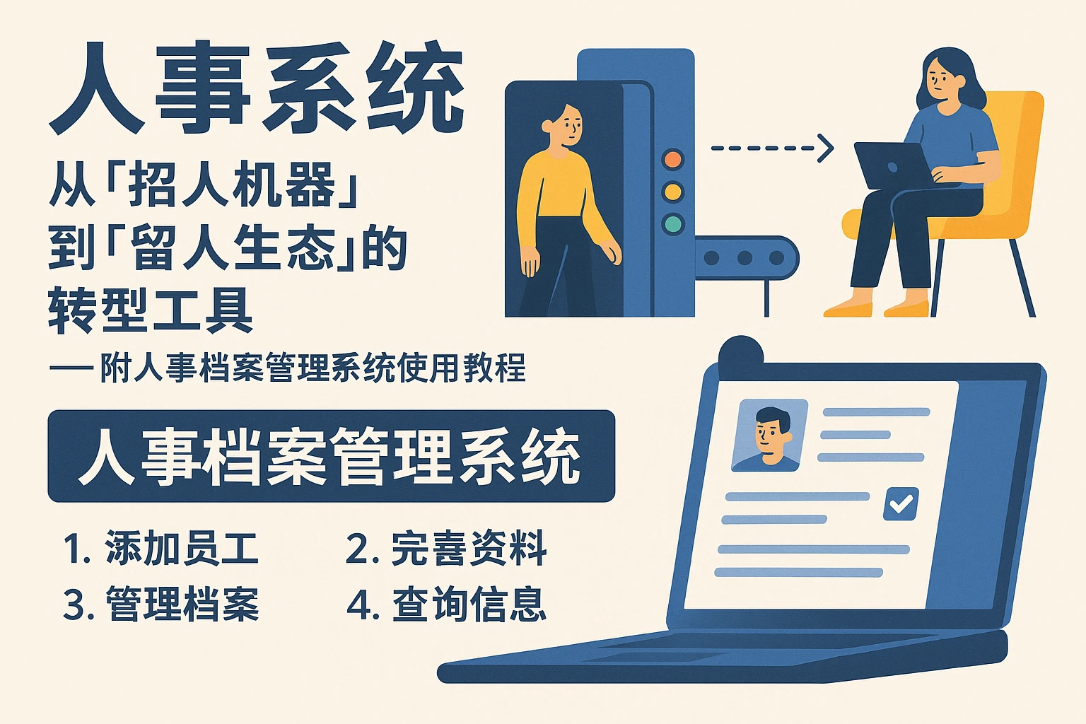 人事系统：从“招人机器”到“留人生态”的转型工具——附人事档案管理系统使用教程