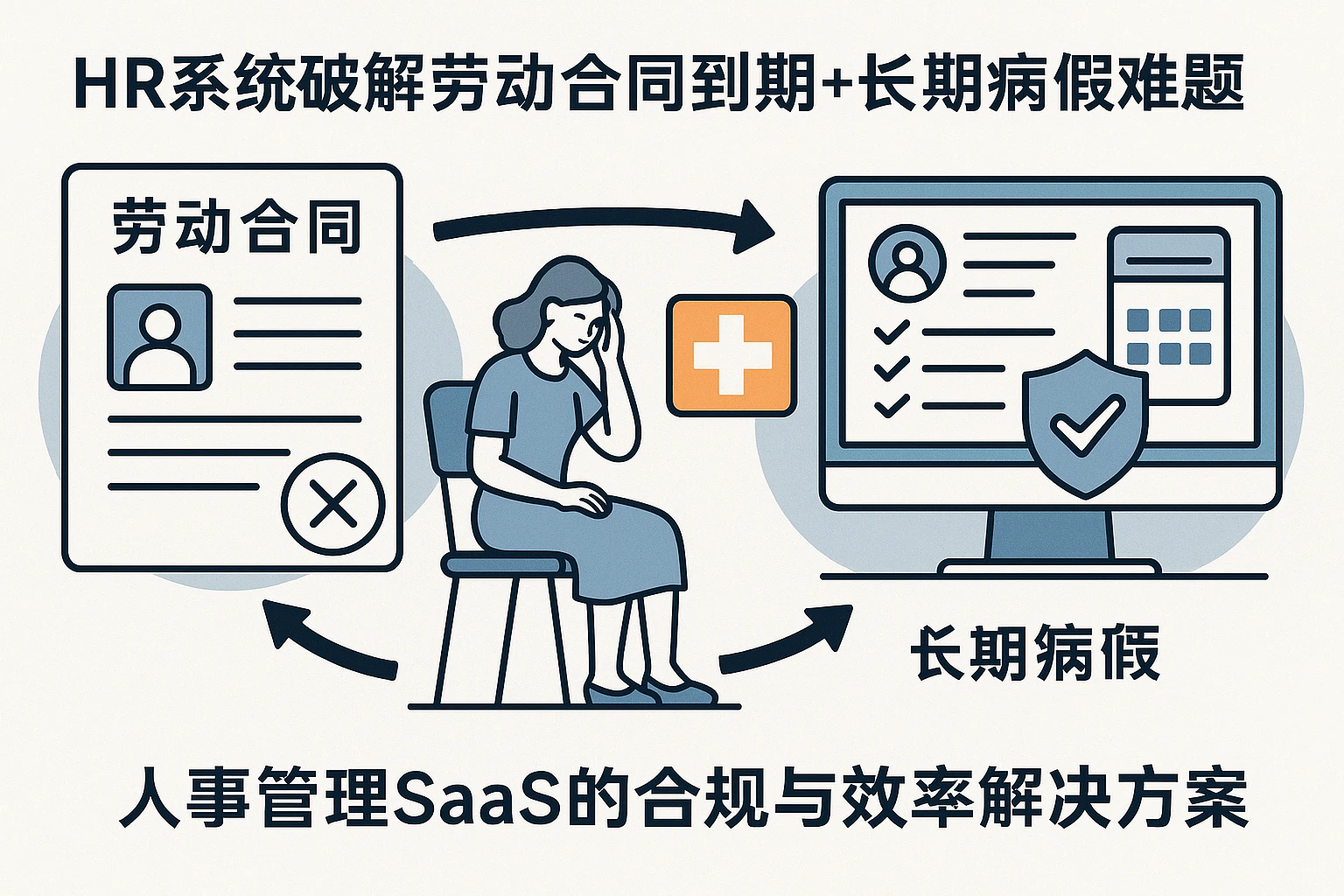 HR系统破解劳动合同到期+长期病假难题:人事管理SaaS的合规与效率解决方案