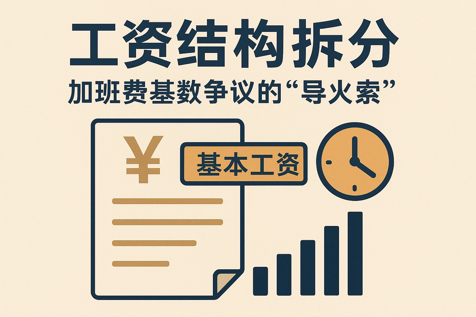 2. 工资结构拆分:加班费基数争议的“导火索”