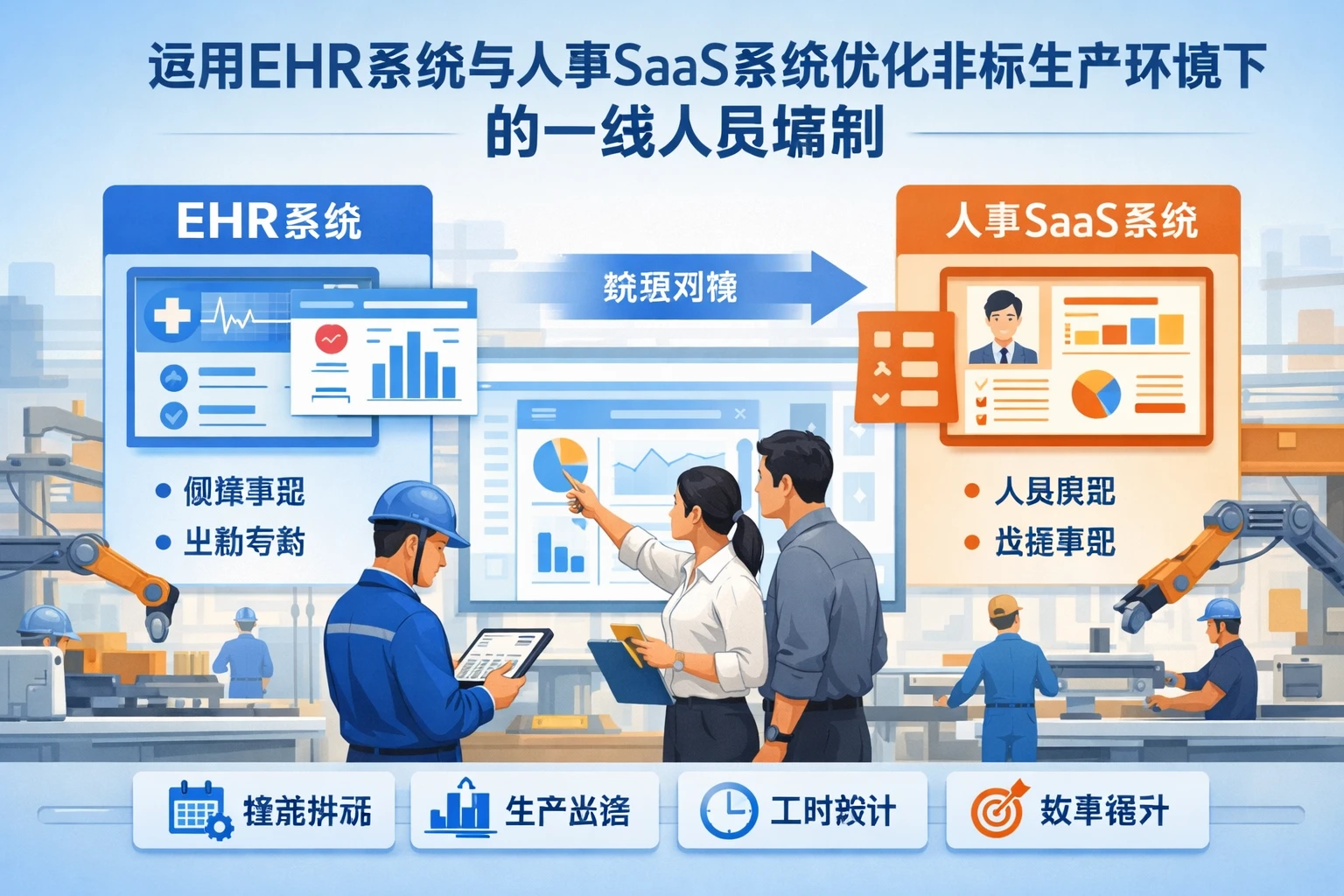 运用EHR系统与人事SaaS系统优化非标生产环境下的一线人员编制