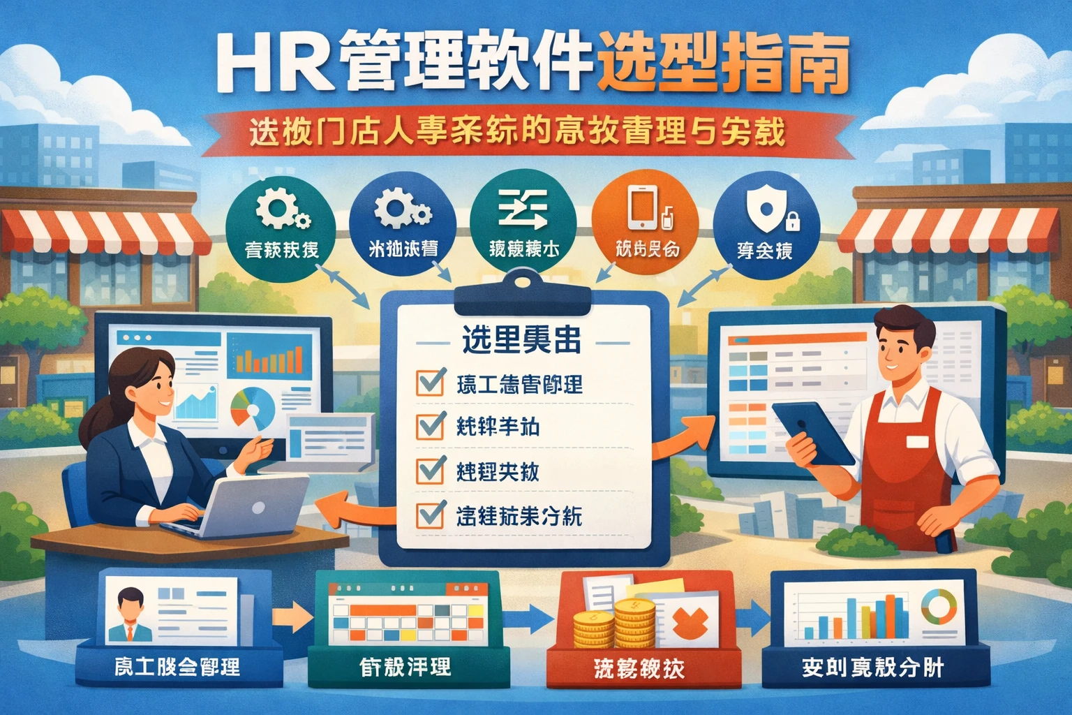 HR管理软件选型指南：连锁门店人事系统的高效管理与实践
