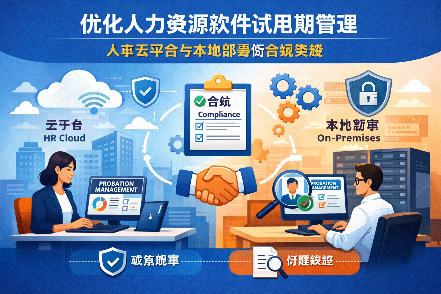 优化人力资源软件试用期管理:人事云平台与本地部署的合规实践