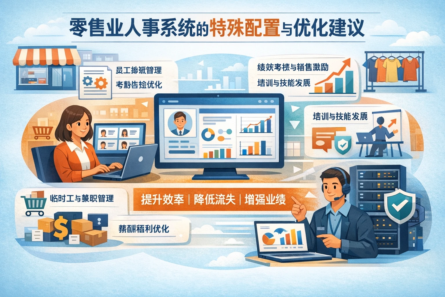 零售业人事系统的特殊配置与优化建议