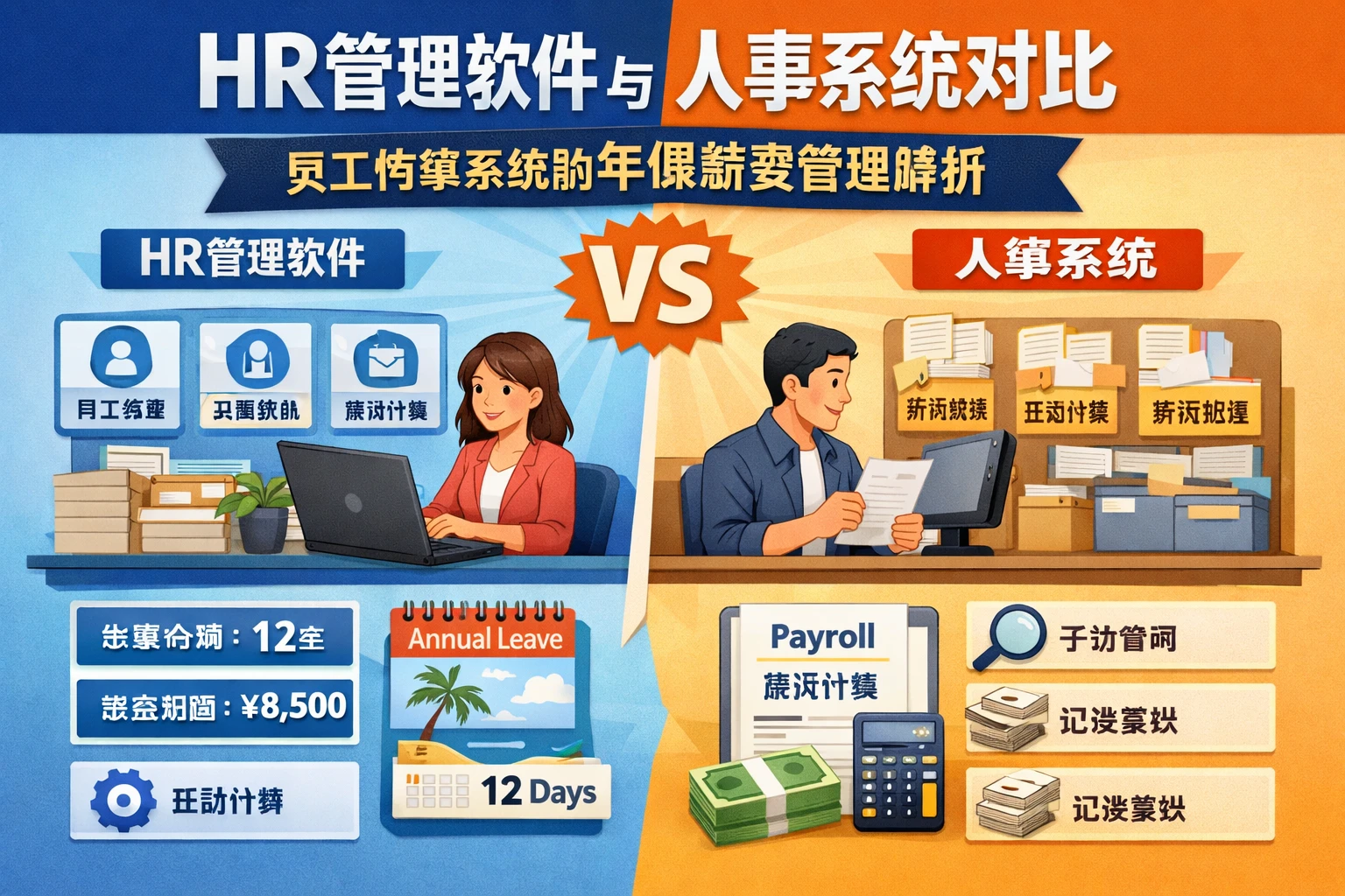 HR管理软件与人事系统对比:员工档案系统的年假薪资管理解析