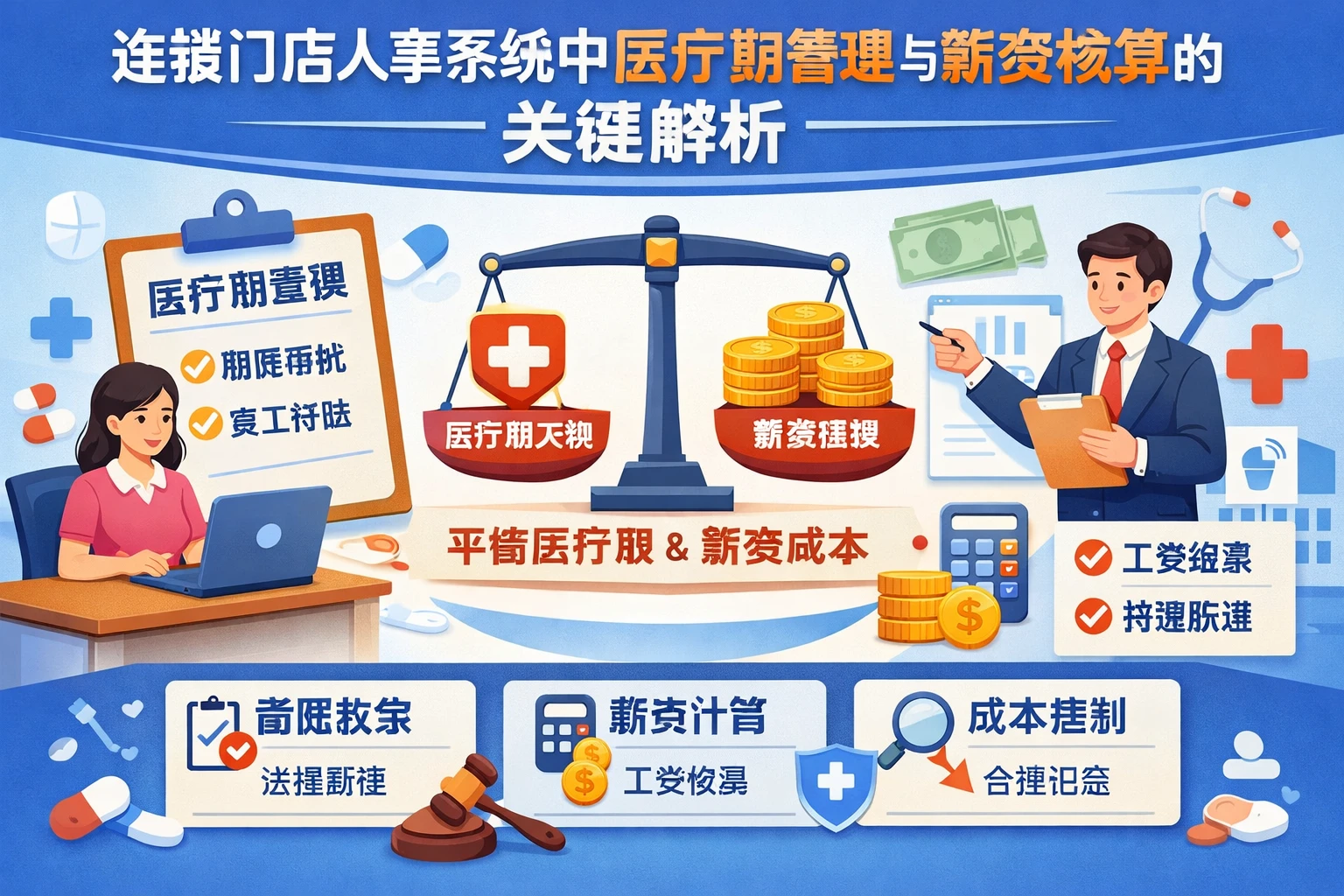 连锁门店人事系统中医疗期管理与薪资核算的关键解析