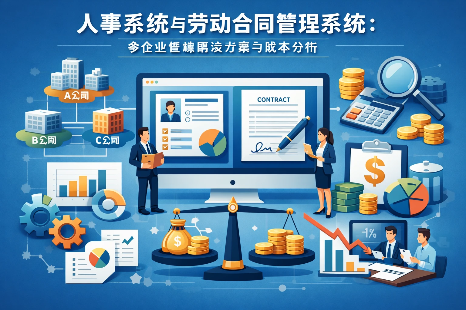 人事系统与劳动合同管理系统:多企业管理解决方案与成本分析